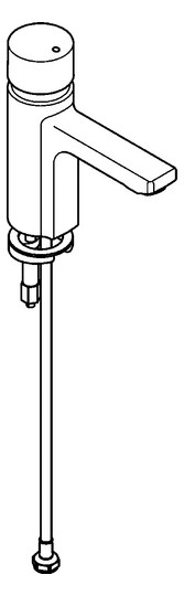 Aquarotter Selbstschluss-Standarmatur F5 S Durchflussmenge 5 l/min, Messing poliert verchromt