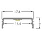 Anbauprofil alu Alu 3000x17,6x6mm