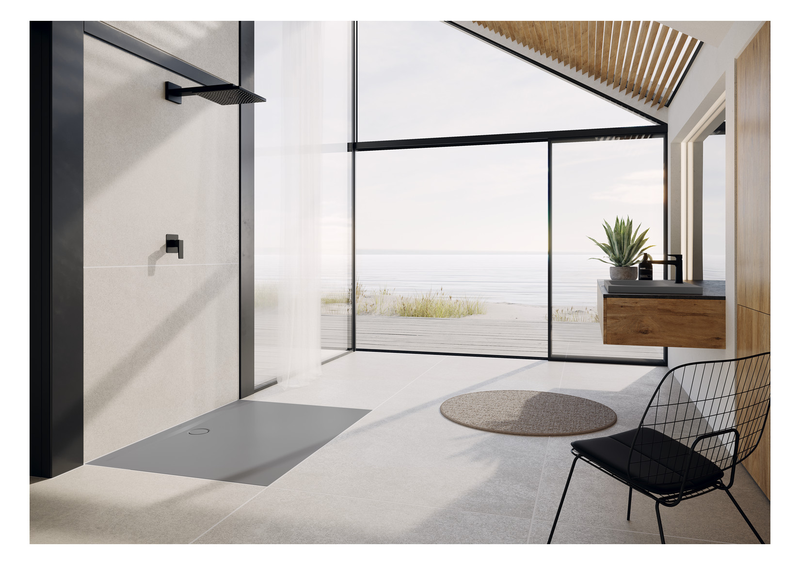 Kaldewei Duschwanne SUPERPLAN ZERO 1522-1 80x90cm, Perl-Effekt, warm grey30