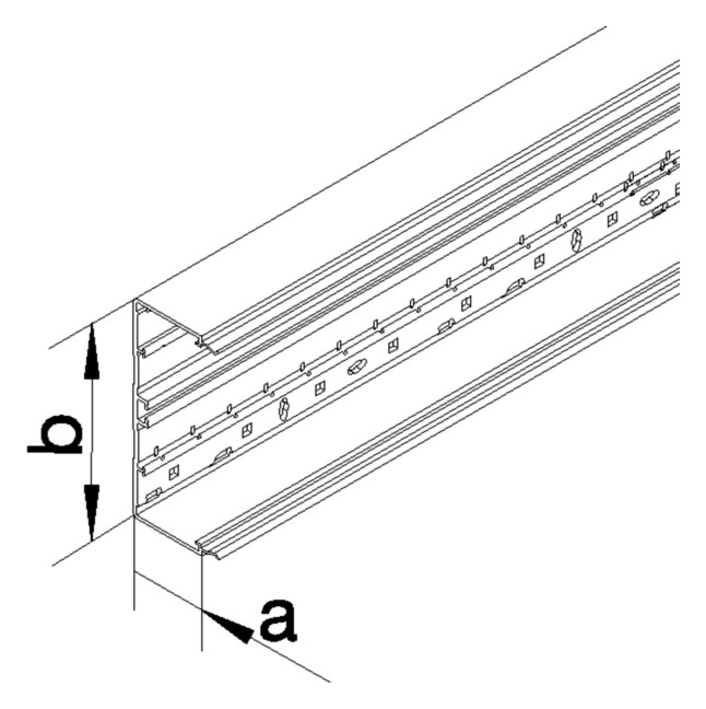 Geräteeinbaukanal Kst 170x68mm ver-ws RAL9016 GEB-K unbeh 9130qmm 2000mm