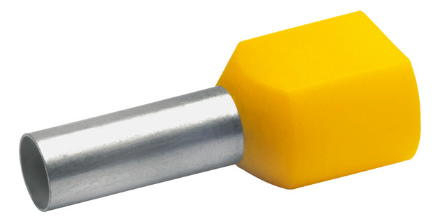 ZW-Aderendhülse 6qmm 14mm isol PP ge Cu Polypropylen (PP) verzinnt