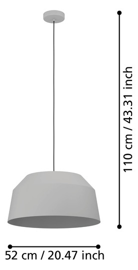 EGLO Hängeleuchte CONTRISA grau   900381 