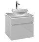 V&B Waschtischunterschrank Legato 60x55x50cm, Waschtisch mittig, Glossy White