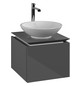 V&B Waschtischunterschrank Legato 45x38x50cm, Waschtisch mittig, Glossy Grey