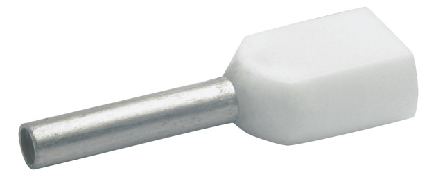 ZW-Aderendhülse 0,5qmm 8mm isol PP ws Cu Polypropylen (PP) verzinnt