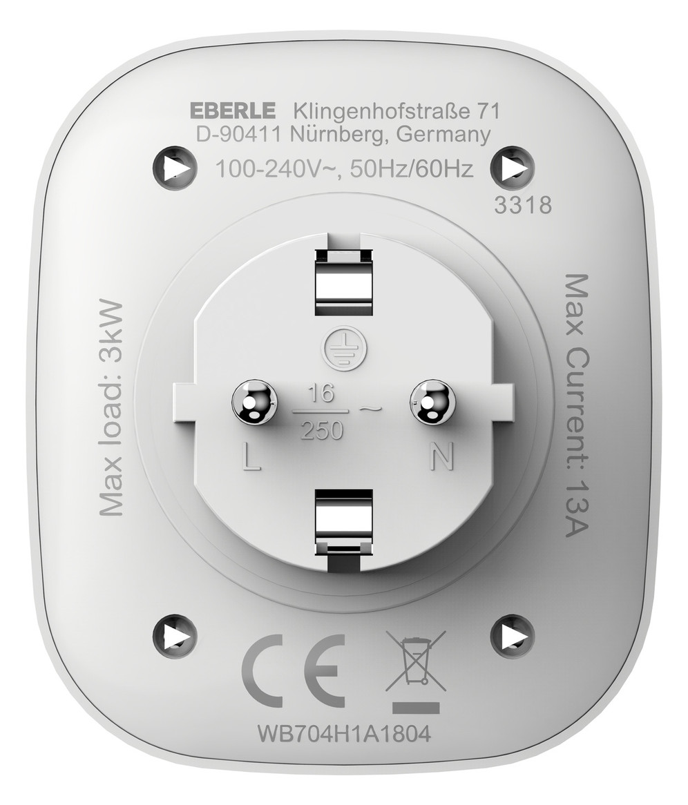 Schaltaktor Funkb C-Last Wiser Steckd TE 13A 3000W 230V Vor Ort-/Handbedienung