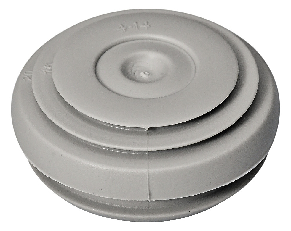 Durchführungstülle Gummi Ø4-20mm Ø23mm 1,8mm rnd geschl gr