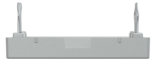 Zentralplatte USB 2f alu-si Klemmbef m.Aufdr aluminium-silber