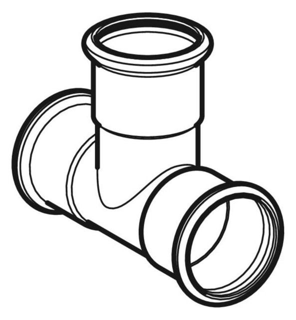 Geberit Gas-T-Stück Mapress Ø 22 mm, egal, für Natur- und Flüssiggas, Kupfer