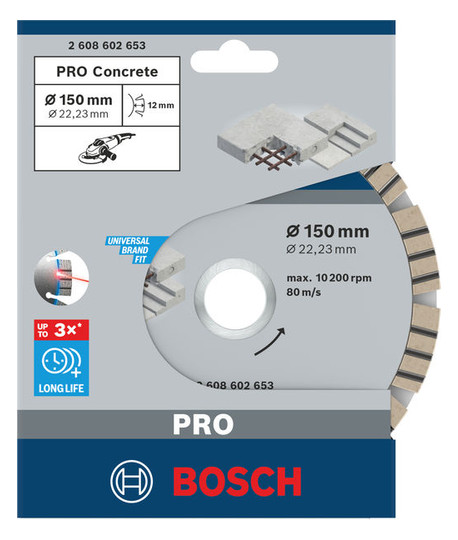 Diamant-Schleifscheibe 150x12mm f.Beton Geeignet für bewehrten Beton