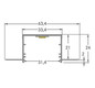 Einbauprofil ws Alu 2000x63,4x24mm