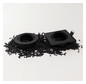 LED-Einbaustrahler 5W LOOP-R 3000K 410lm Konv 1LED Kst IP20 sw mt RF:hochglänzend