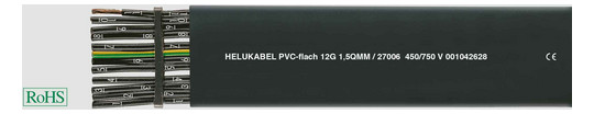 HELU PVC-flach 6G0,75 schwarz      26982 