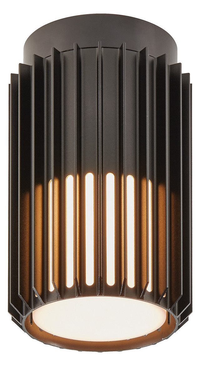 LED-Deckenanbauleuchte Aludra 15W sw IP54 E27 Ø124x188mm