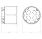 BSdose E90 HW Ø68x62mm Kst IP00 rnd Brandschutzdose Ger/VerbDose/kast