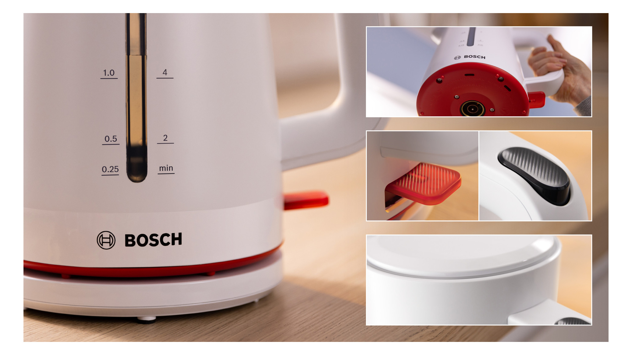 Wasserkocher 1,7l Kst MyMoment 2400W ws Anzeige:außen m.Wasserfilter m.Sieb