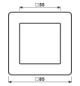 Einbaurahmen 1f alu glz A / A FLOW Kst f.GEB-K Unterputzmontage Thermopl