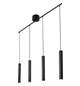 LED-Pendelleuchte 4x5W Vico sw GU10 sym IP20 4LEDs LED austauschbar