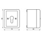 Schlüsseltaster-Modul gr WG 800 IP44 glz 1W AP