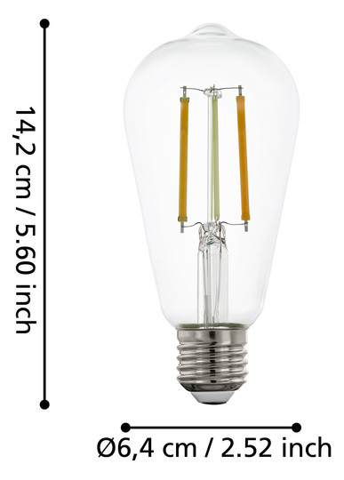 EGLO Leuchtmittel klar E27 1X6W    12236 
