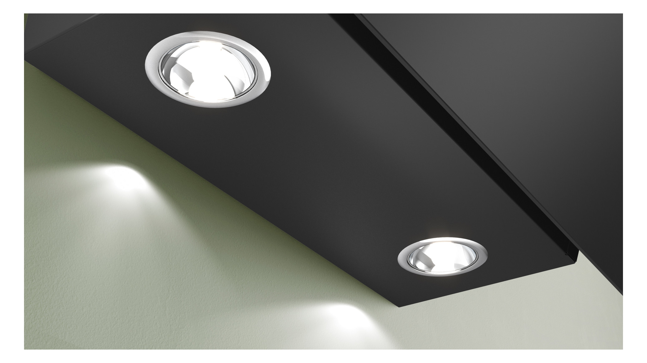 Wandesse 590mm sw A 60dB 430cbm/h Ø150mm LED 3st Uml T325mm