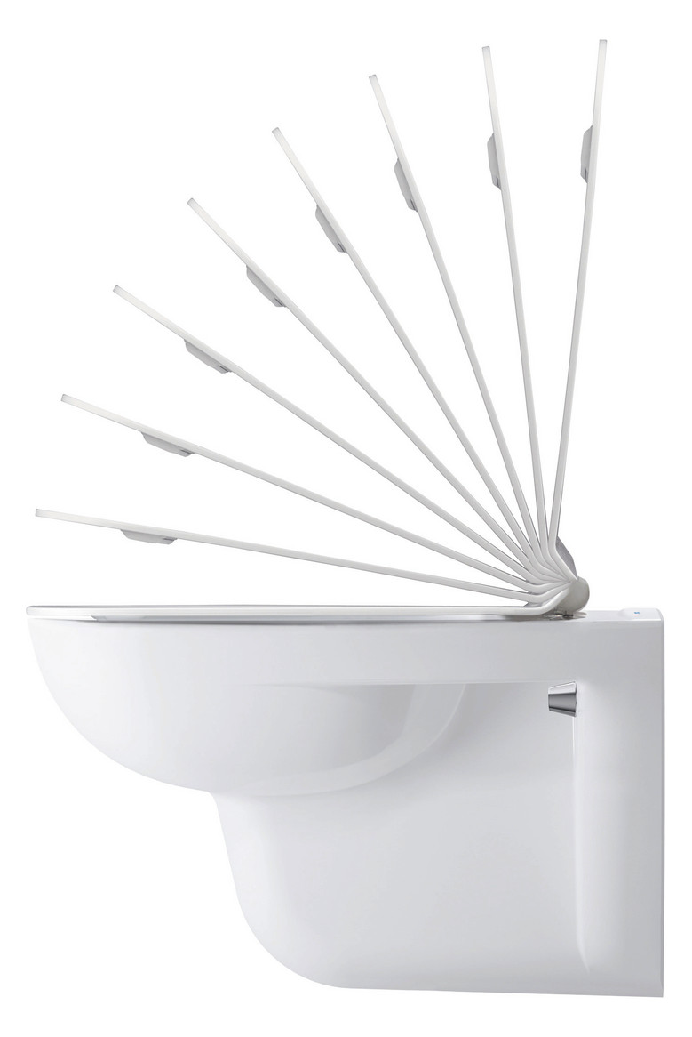 Duravit WC-Sitz D-Code Compact ohne Absenkautomatik, Scharniere Edelstahl, weiß