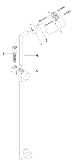 Dornbracht Duschgarnitur Stichmaß 800mm, Brauseschlauchanschluss 3/8", Bronze gebürstet