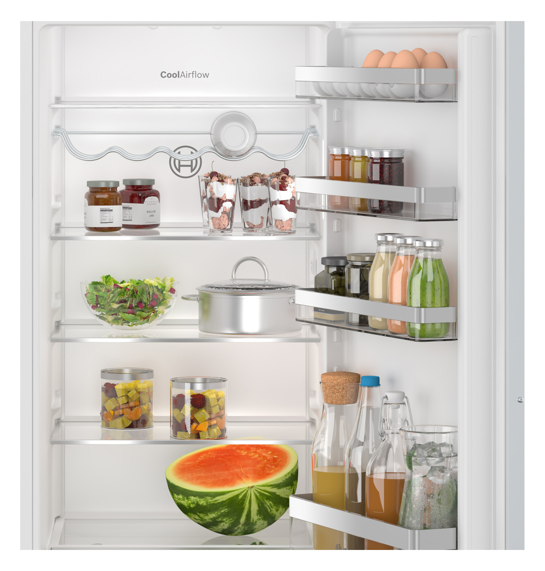 Kühlschrank EB E 204l N1225mm integr ws Dekor mit Zubehör möglich fest 101kwh
