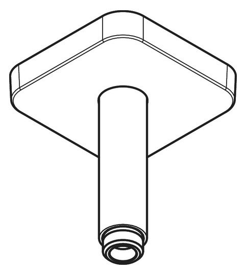 hansgrohe Deckenanschluss softsquare Axor 100 mm, chrom, eckig