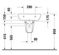 Duravit Waschtisch D-Code 55 x 43 cm, mit Hahnloch, Überlauf, Hahnlochbank, weiß