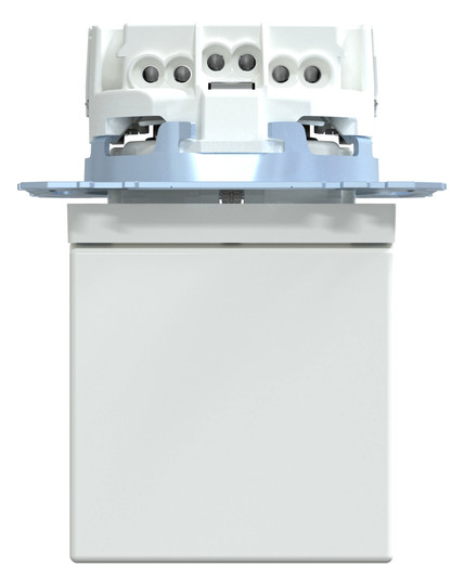 Steckdose 1f akws glz System M UP m.BS Klappd aktivweiß IP44
