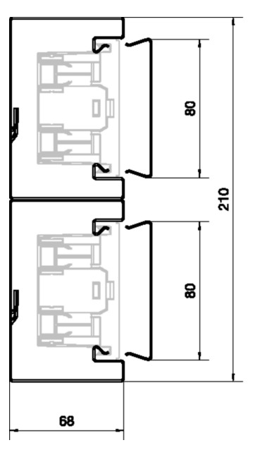 Geräteeinbaukanal ST 210x65mm vz 9030qmm GEB-K 2000mm