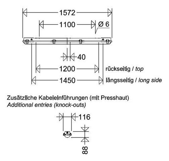 SCHUCH FR-Leuchte IP65 163 15L60G2 VARIO 