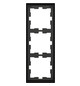 Rahmen 3f anth glz D-Life Kst f.GEB-K Unterputzmontage Thermopl