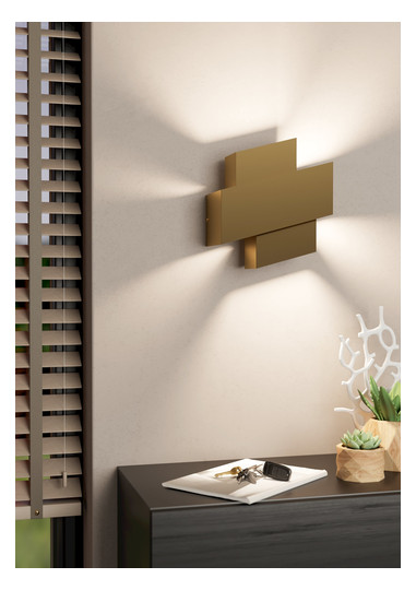 EGLO Wandleuchte/1 E27 Goldfarben 900526 