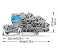 Installationsklemme 32A Serie 2003 3pot 0,25-4qmm gr Mit N-Trennschlitten