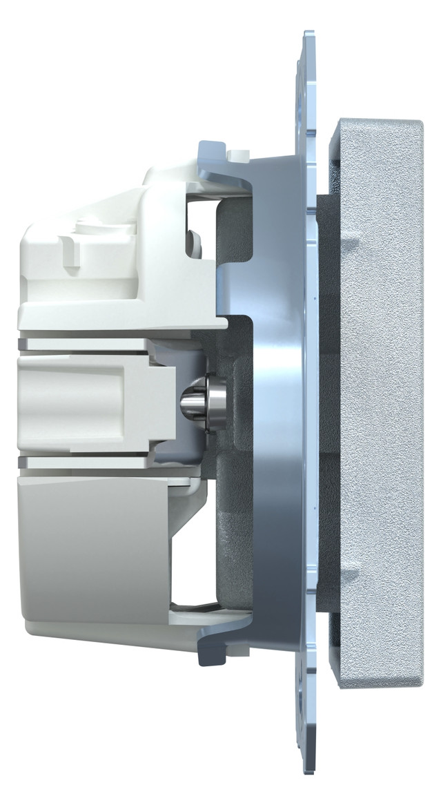 Steckdose 1f alu mt System M UP IP20