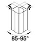 Außeneck GEB-K 68x210mm HFT 85-95° Kst ver-ws RAL9016 hfr unbeh