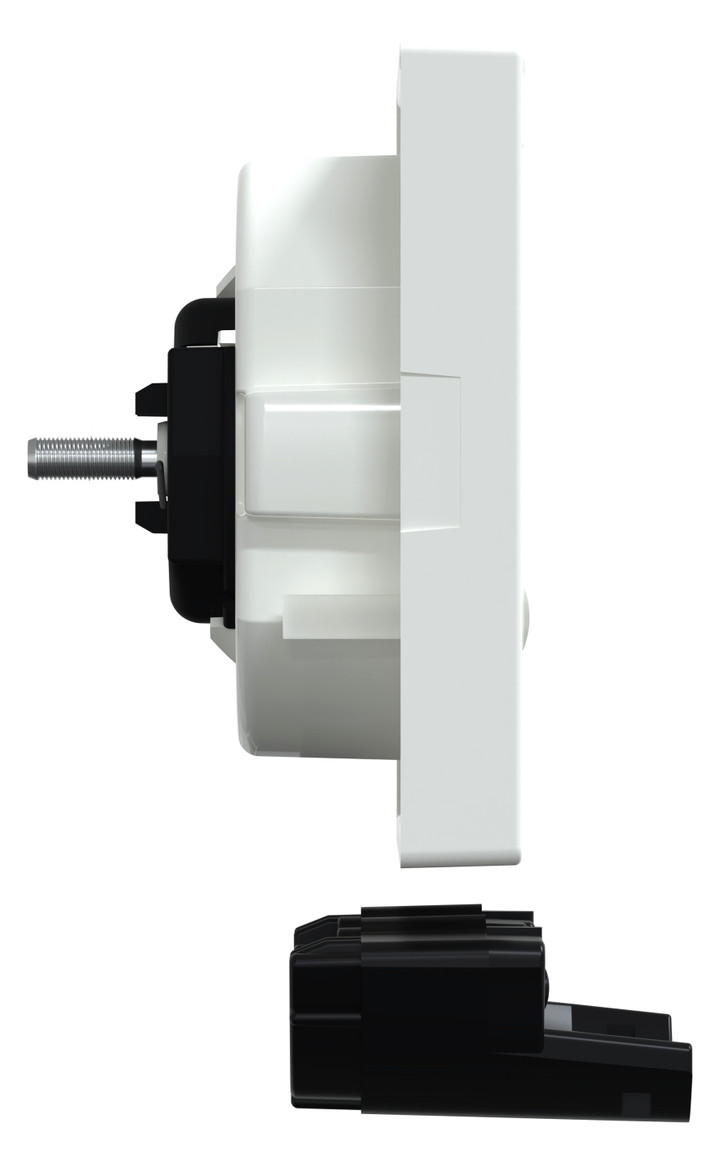 Steckdose 1f akws glz System M UP m.BS IP20 aktivweiß