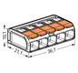 Steckklemme 5f 450V 41A Serie 221 0,5-6qmm farblos m.BetätiHebel