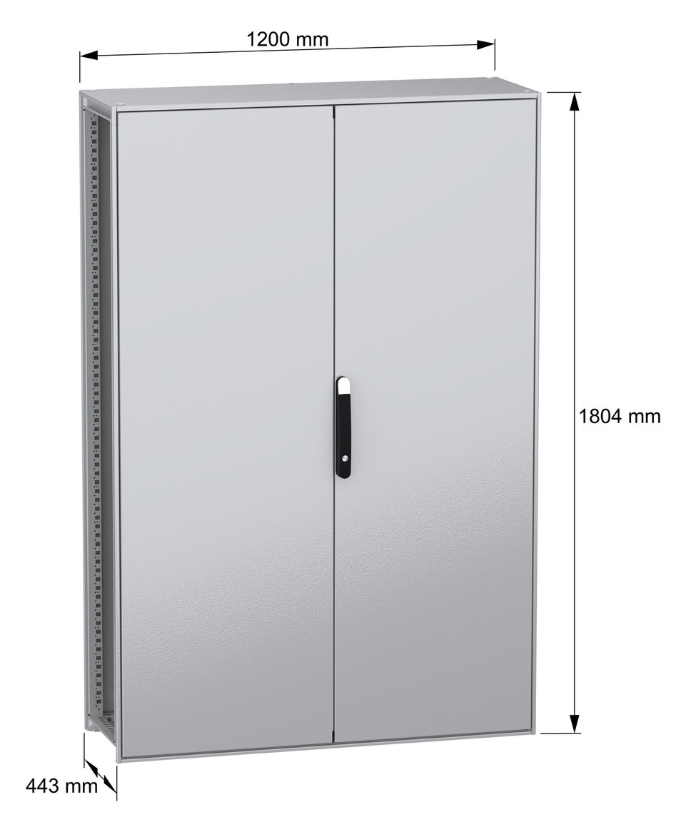 Standschrank ST IP55 B1200xH1800xT400mm m.MPL pulverbesch RAL7035 Koppelbar