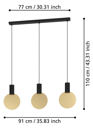 EGLO Hängeleuchte/3 GU10          900402 
