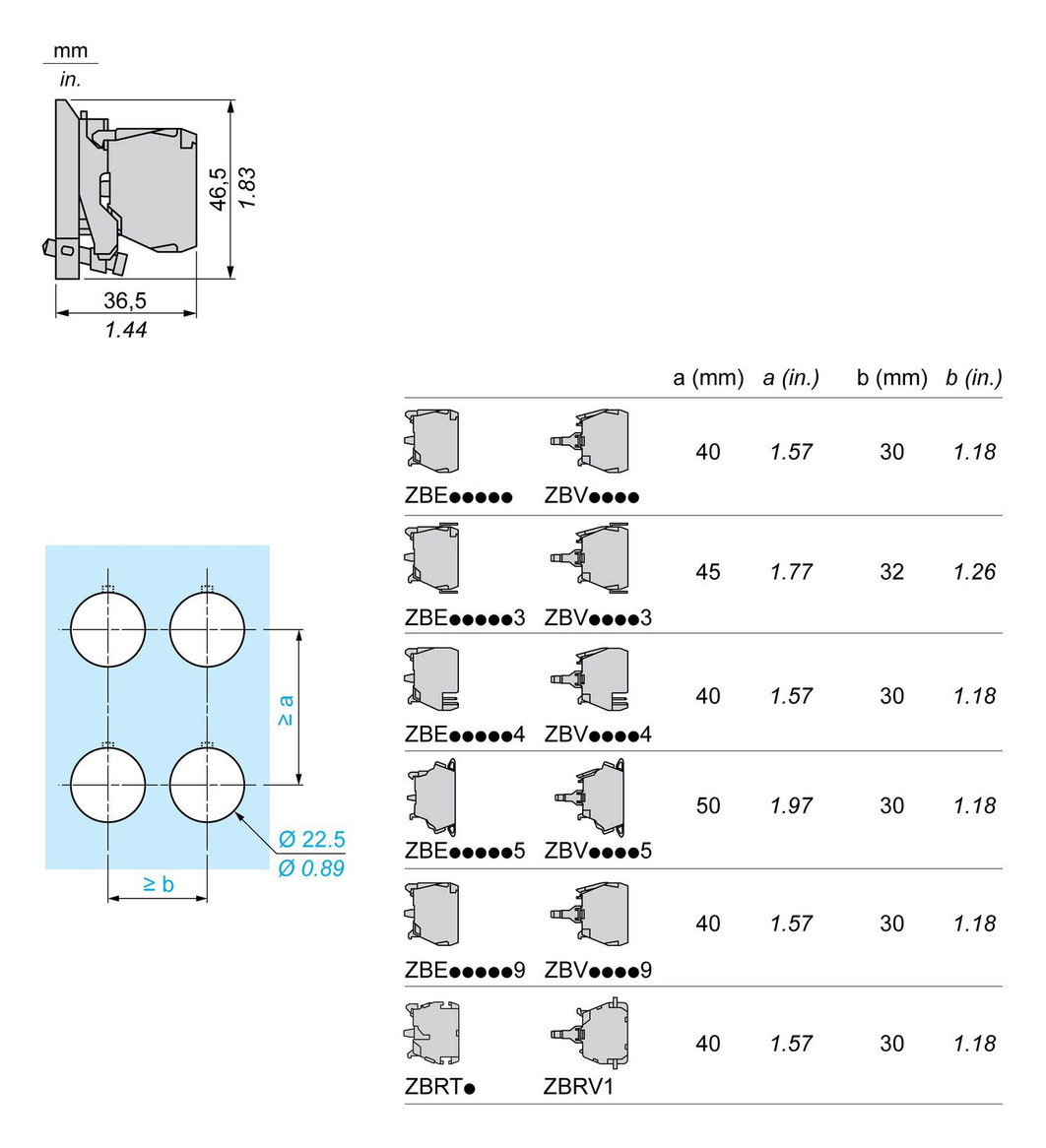 Hilfsschalterblock 1S 1Ö Frontbef 3A/AC Schraub
