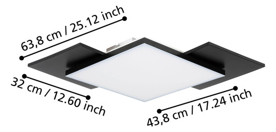 EGLO LED-Deckenleuchte 285x285     99655 