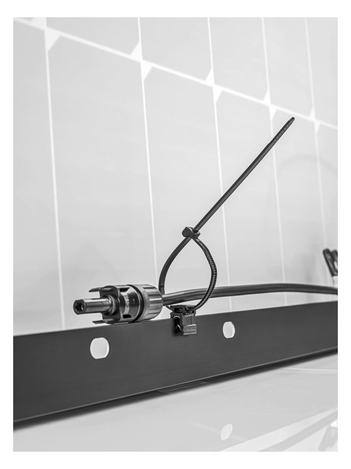 Kabelbinder L200mm sw 4,6x1mm hfr PA -40-85°C Polyamid (PA) KstZunge/Nase