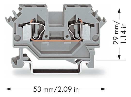 Reihenklemme 0,08-4qmm Serie 281 1Etage 2kl gr 32A Hutschiene TH35
