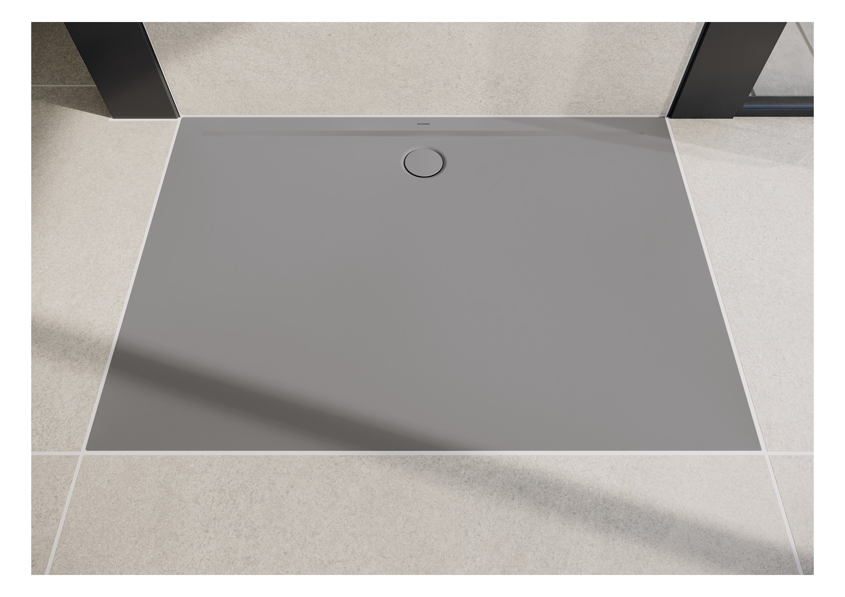 Kaldewei Duschwanne SUPERPLAN ZERO 1522-1 80x90cm, Perl-Effekt, warm grey30