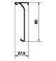Oberteil SL-K 80mm Kst ver-ws RAL9016