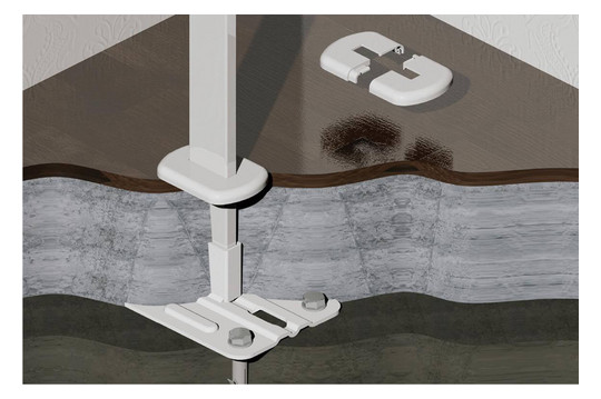 Wemefa Kunststoffrosette Nr. 8703, für Standrohr 35 x 10 mm, weiß, 2-tlg.