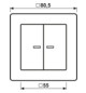 Abdeckung Schalter AS / NaV aws glz Kontrollfenster/Lichtauslass